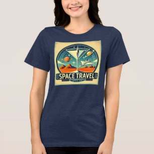 Martini Space Travel 1957 New Worlds Logotyp T Shirt