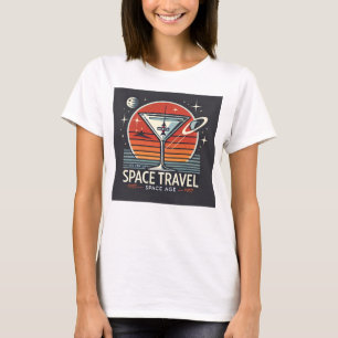 Martini Space Travel 1957 Space Age Logotyp T Shirt