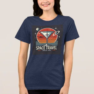 Martini Space Travel 1957 Space Age Logotyp T Shirt