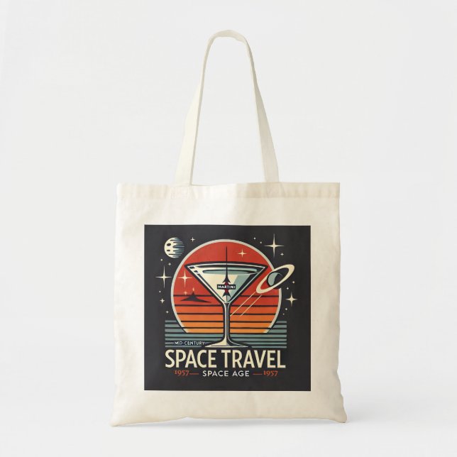Martini Space Travel 1957 Space Age Logotyp Tygkasse (Framsidan)
