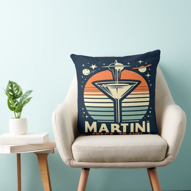 Martini Space Travel Hiss Av Logotyp Kudde (Stol)