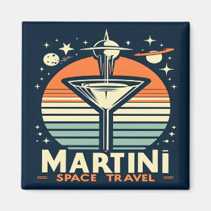 Martini Space Travel Hiss Av Logotyp Magnet
