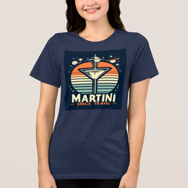 Martini Space Travel Hiss Av Logotyp T Shirt (Framsida)