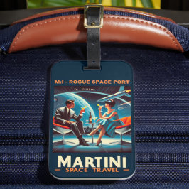 Martini Space Travel Poster Roster Space Port Bagagebricka