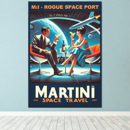 Martini Space Travel Poster Roster Space Port Canvastryck