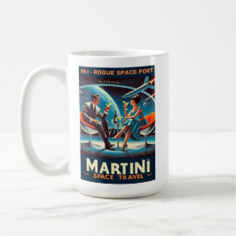 Martini Space Travel Poster Roster Space Port Kaffemugg