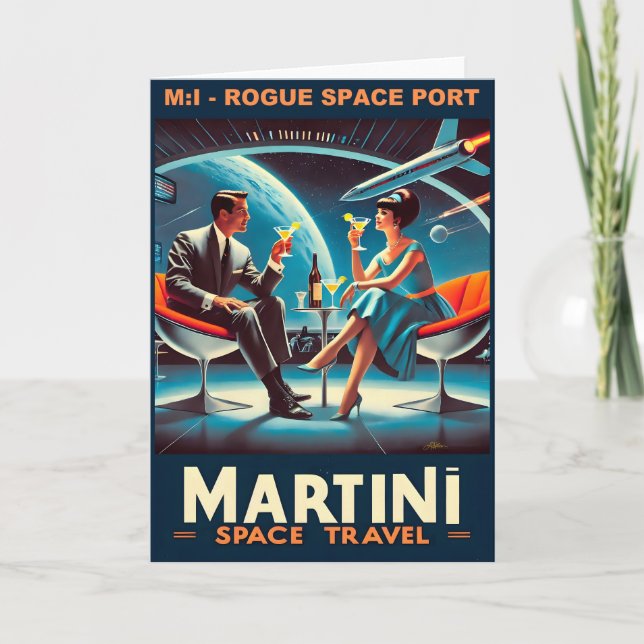 Martini Space Travel Poster Roster Space Port Kort (Framsida)