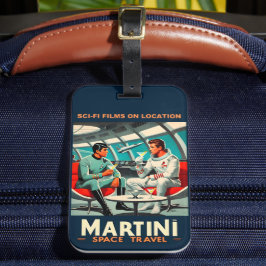 Martini Space Travel Poster Sci-Fi-filer i rymden Bagagebricka