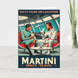 Martini Space Travel Poster Sci-Fi-filer i rymden Kort