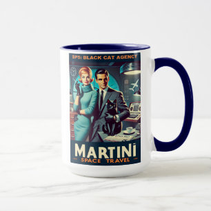 Martini Space Travel Poster SP5: Black Cat Agency Mugg