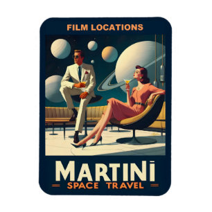Martini Space Travel Posters Filmplatser Magnet