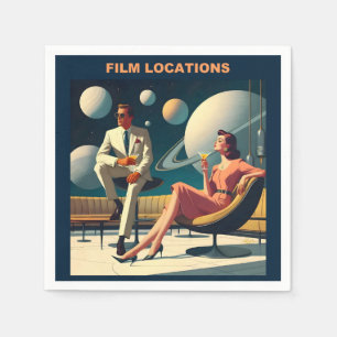 Martini Space Travel Posters Filmplatser Pappersservett