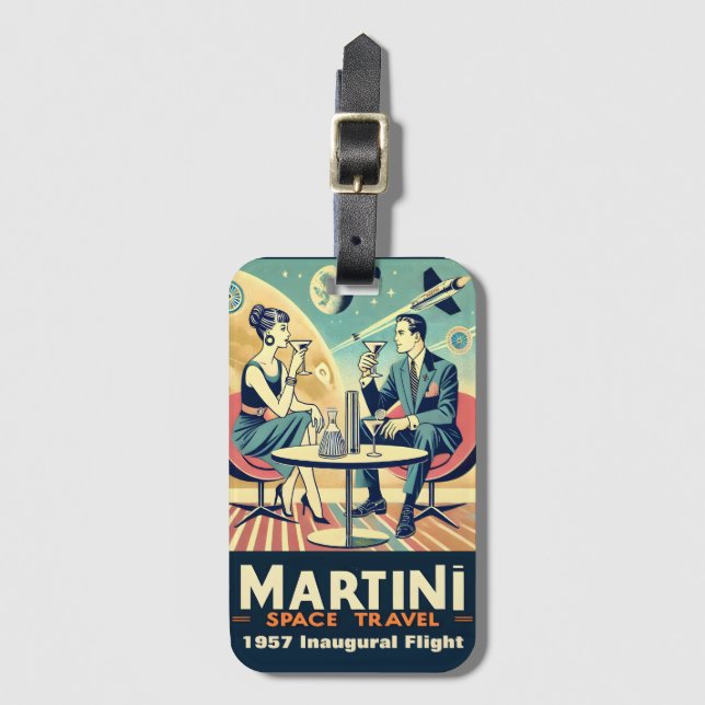 Martini Space Travel Posters Flight Crew  Bagagebricka (Framsida vertikal)