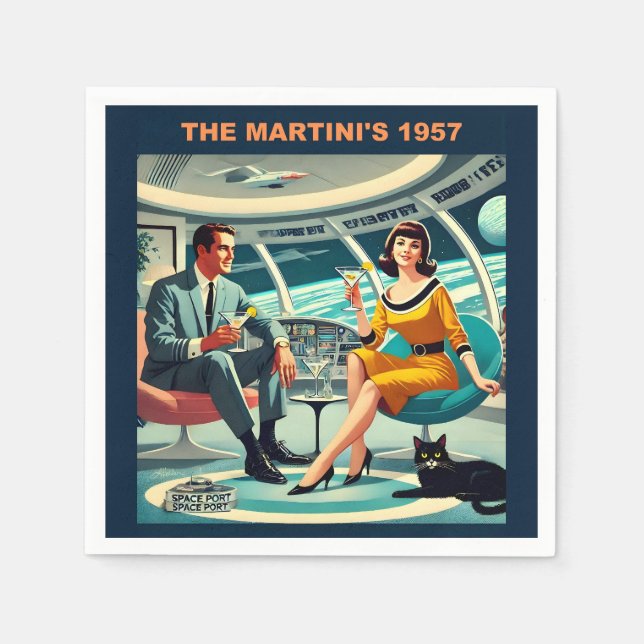 Martini Space Travel Posters The Martini's 1957 Pappersservett (Framsidan)