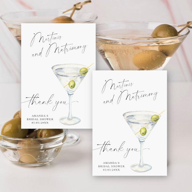 Martini Tack Bröllopsdusch  Kort (Skapare uppladdad)