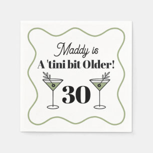 Martini-Thned Birthday Napkins Pappersservett