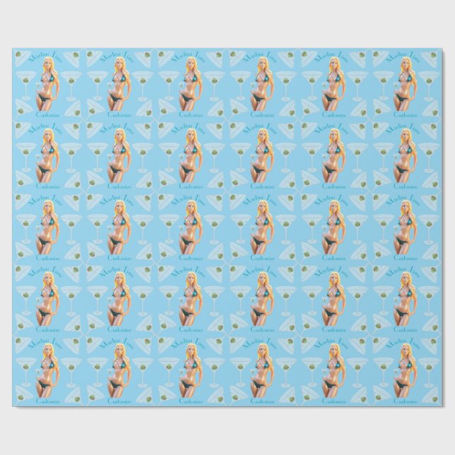 Martini tid Bikini Babe Thunder_Cove  Presentpapper (Platt)