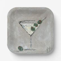 Martini Time 7’ Papper Plate