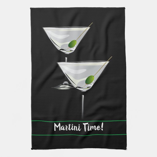 Martini Time Anpassningsbar Pub Kökshandduk (Vertikal)