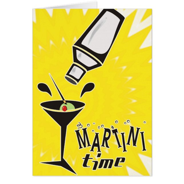 Martini Time (det tomma kortet/skräddarsy), Hälsningskort (Framsidan)