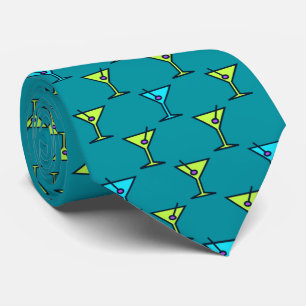 Martini Time Fifties Cocktail Teal Two Slips