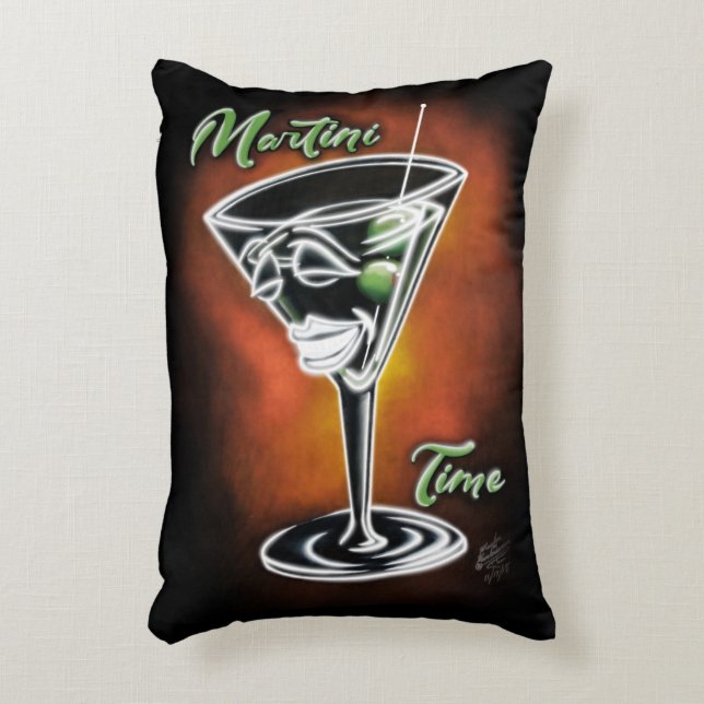 Martini Time! Prydnadskudde (Framsidan(Vertikal))