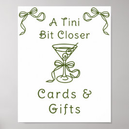 Martini Toile Bow-Möhippor och gåvor Poster
