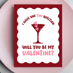 Martini Valentine Card - Hjärtor för Chic och Tren Kort