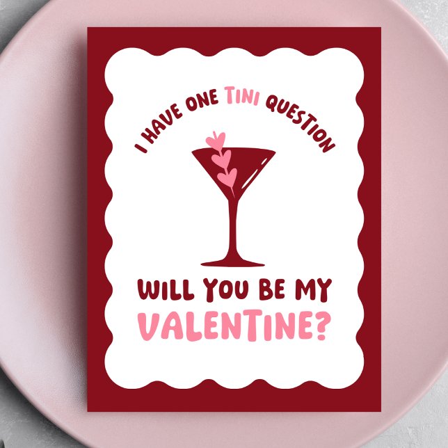 Martini Valentine Card - Hjärtor för Chic och Tren Kort (Skapare uppladdad)