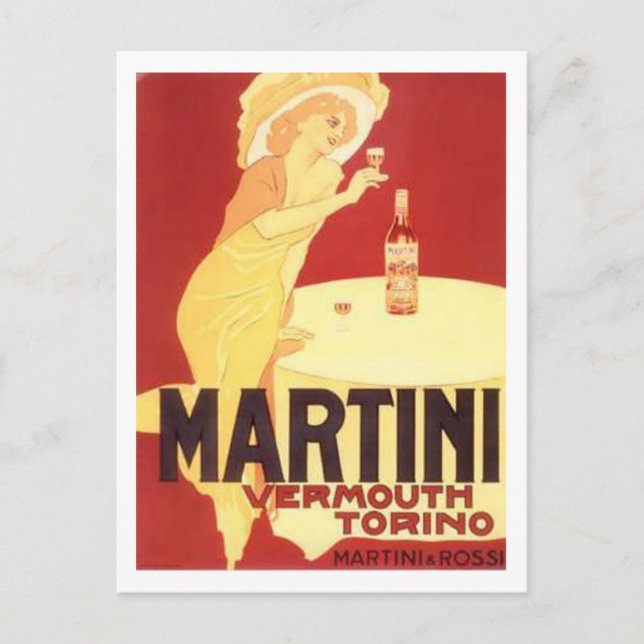 Martini Vermouth Torino Vykort (Framsida)