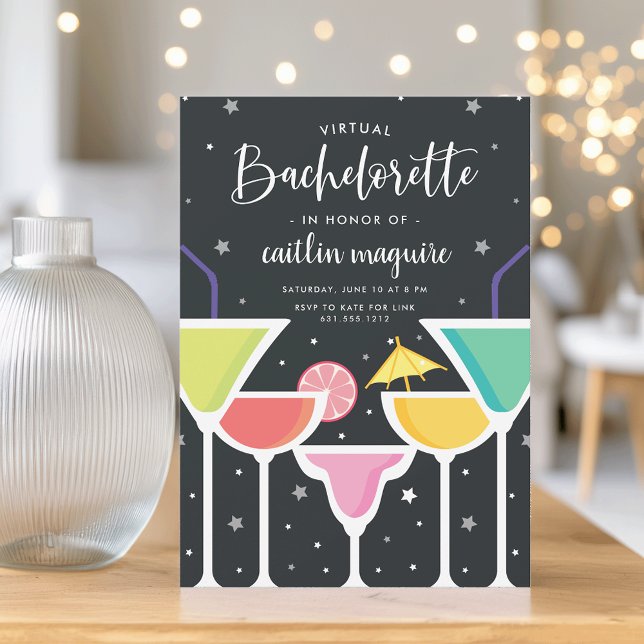 Martini Virtuella Bachelorette Party Inbjudningar (Skapare uppladdad)