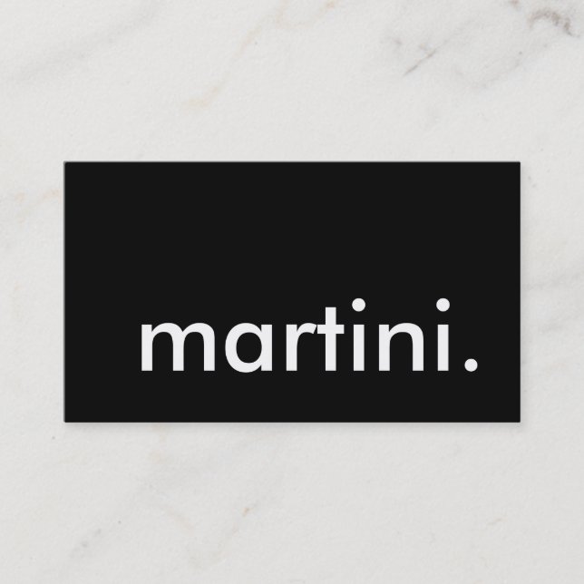 Martini. Visitkort (Framsida)