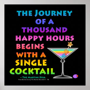 MARTINI ZEN - Happy Hour Journey Posters,  Tryck