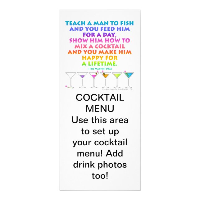 MARTINI ZEN - Lycklig för ett Rackkort för livstid Reklamkort (Framsidan)