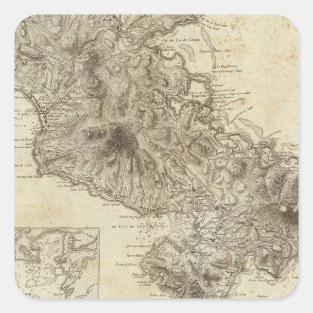 Martinico Fyrkantigt Klistermärke (Framsida)