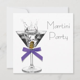 Martiniglas Lila Martini Festinladningar Inbjudningar