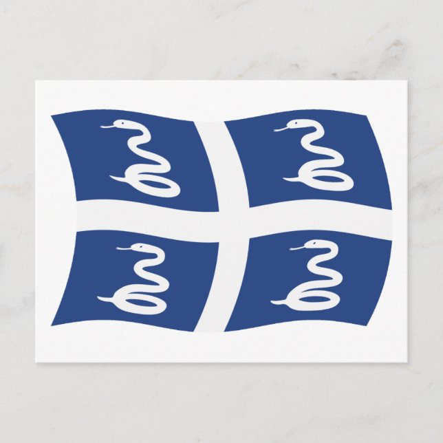 Martinique Flag Kortkort Vykort (Framsida)