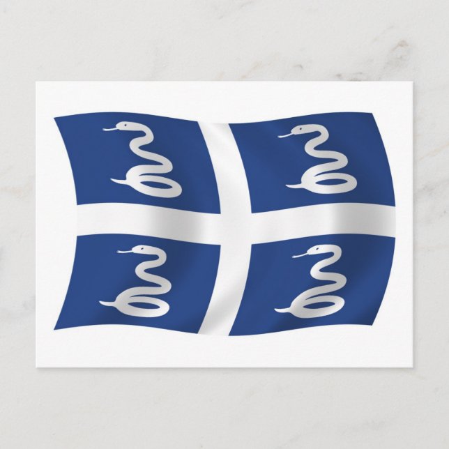 Martinique Flag vykort (Framsida)