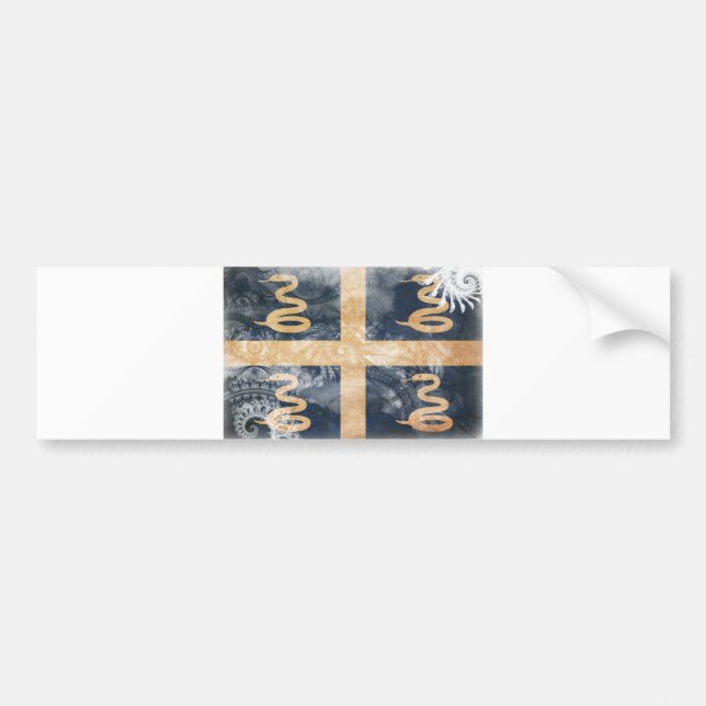 Martinique flagga bildekal (Framsidan)