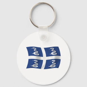 Martinique Flagga Keychain Nyckelring
