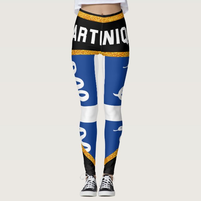 Martinique Flagga Leggings (Framsida)