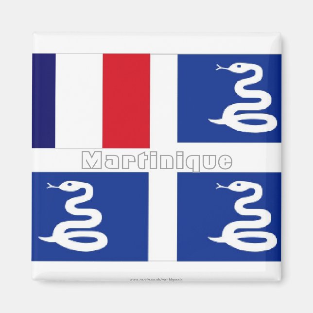Martinique flagga magnet (Framsidan)