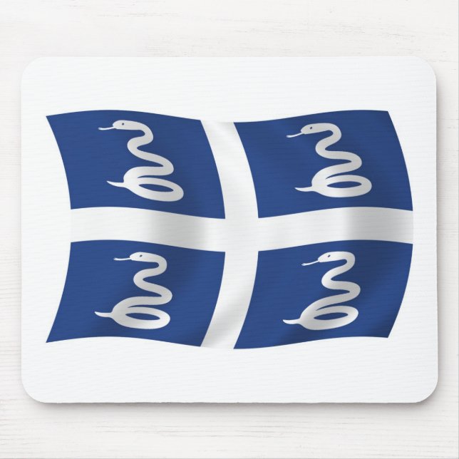 Martinique Flagga Mousepad Musmatta (Framsidan)