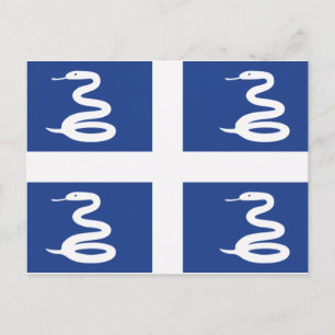 Martinique Flagga Vykort