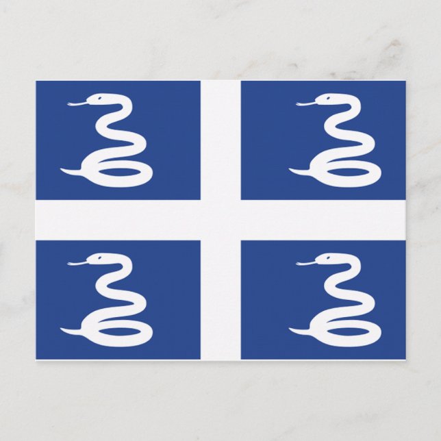 Martinique Flagga Vykort (Framsida)