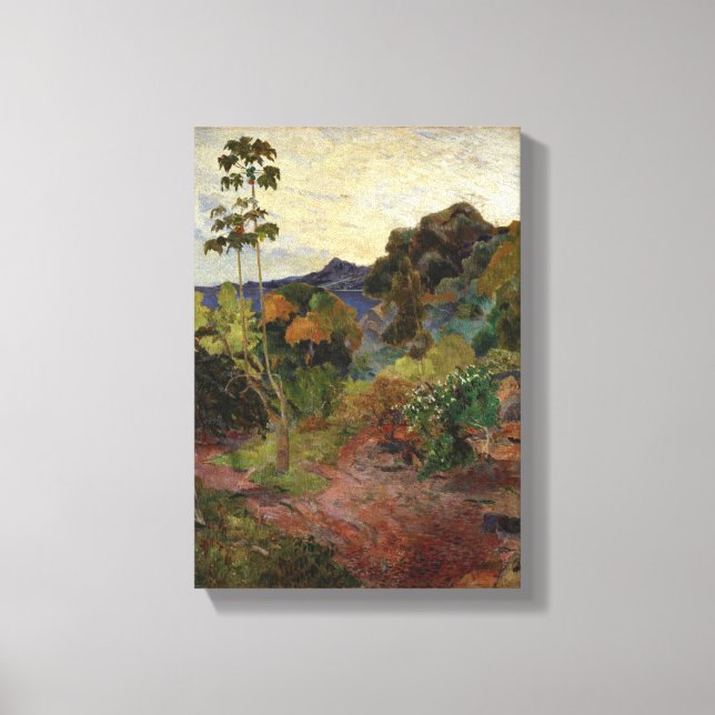 Martinique Landscape av Paul Gauguin Canvastryck (Framsida)