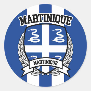 Martinique Runt Klistermärke