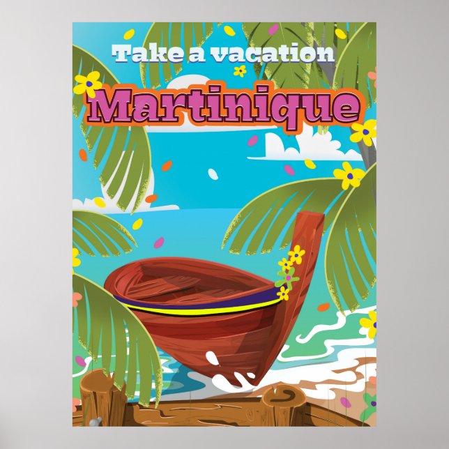 Martinique Tecknads reseaffisch Poster (Framsidan)