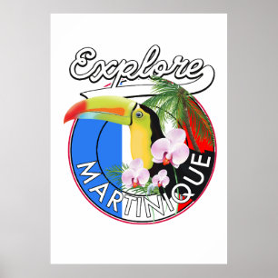Martinique Travel logotyp Poster