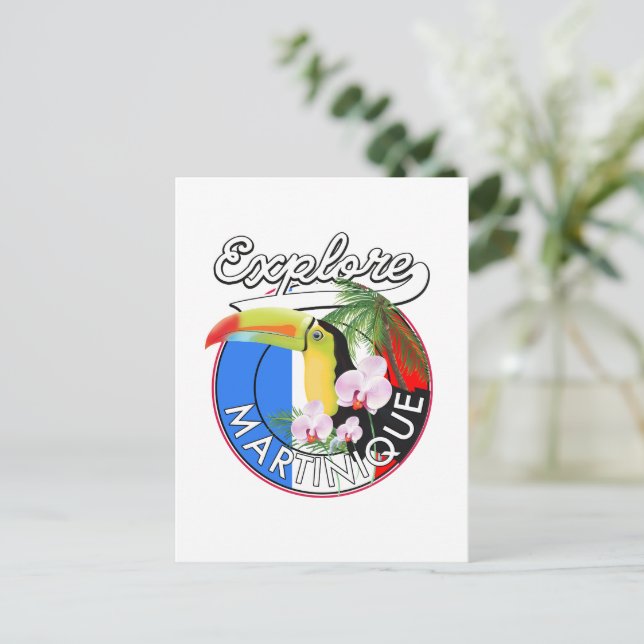 Martinique Travel logotyp Vykort (Stående Fram)